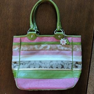 Coach patchwork tote